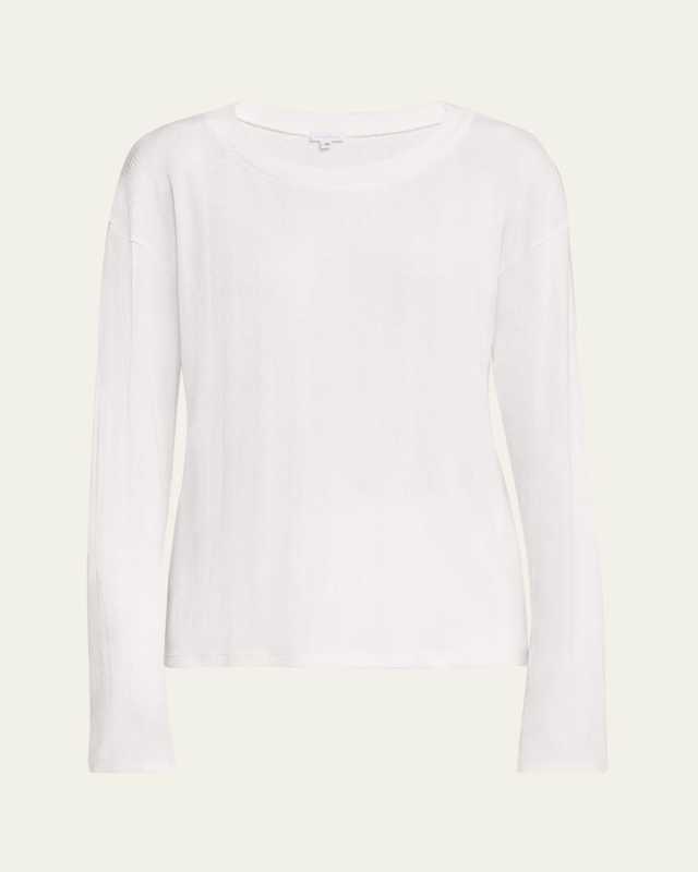 London Long-Sleeve Pointelle T-Shirt